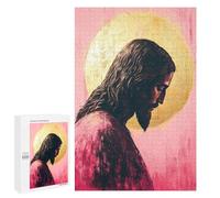 Rompecabezas para Adolescentes 1000 PCS Jesus Golden Sun Rompecabezas para Adultos Juego Familiar Decoración Desafiante De Completar 1000 PCS