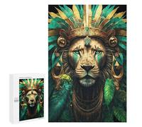 Rompecabezas para Adolescentes 1000 PCS Jungle Majesty Lion's Coronation Rompecabezas para Adultos Juego Familiar Regalo De Cumpleaños Interacción Entre Padres E Hijos 1000 PCS