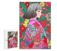 Rompecabezas para Adolescentes 1000 PCS Kawaii Kimono Girl Anime Rompecabezas para Adultos Juguetes Antiestrés para La Diversión Familiar Interacción Entre Padres E Hijos 1000 PCS