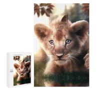 Rompecabezas para Adolescentes 1000 PCS Lion Cub and Butterfly Rompecabezas para Adultos Juegos Relajantes Decoración Perfecta Regalos De Cumpleaños Y Únicos 1000 PCS
