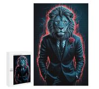 Rompecabezas para Adolescentes 1000 PCS Lion in Suit Rompecabezas para Adultos Juego De Ingenio Decoración del Hogar Regalos para Reducir El Estrés 1000 PCS
