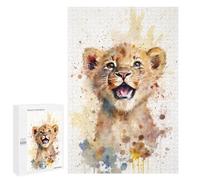 Rompecabezas para Adolescentes 1000 PCS Lion Watersketch Drawing Rompecabezas para Adultos Juegos Relajantes Pero Divertidos Y Humorísticos 1000 PCS