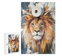 Rompecabezas para Adolescentes 1000 PCS Lion with Toilet Paper Crown Rompecabezas para Adultos Juego Familiar Decoración Desafiante De Completar 1000 PCS