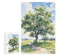 Rompecabezas para Adolescentes 1000 PCS Lone Summer Tree Rompecabezas para Adultos Juguetes Antiestrés para La Diversión Familiar Interacción Entre Padres E Hijos 1000 PCS