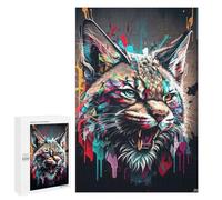 Rompecabezas para Adolescentes 1000 PCS Lynx Panorama Set Right 2 Rompecabezas para Adultos Juego De Ingenio Decoración del Hogar Regalos para Reducir El Estrés 1000 PCS