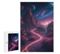 Rompecabezas para Adolescentes 1000 PCS Magical Night Pathway Rompecabezas para Adultos Juego Familiar Decoración Desafiante De Completar 1000 PCS