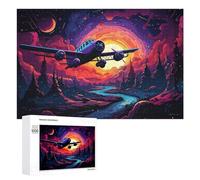 Rompecabezas para Adolescentes 1000 PCS Magical Sunset Flight Adventure -2 Rompecabezas para Adultos Juegos Divertidos Análisis Y Lógica Interacción Entre Padres E Hijos 1000 PCS