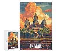 Rompecabezas para Adolescentes 1000 PCS Majestic Angkor Rompecabezas para Adultos Juguetes Antiestrés Arte De Pared Interacción Entre Padres E Hijos 1000 PCS