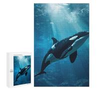 Rompecabezas para Adolescentes 1000 PCS Majestic Orca Whale Killer Rompecabezas para Adultos Juego Práctico Decoración De Pared Cumpleaños Y Navidad 1000 PCS