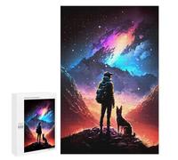 Rompecabezas para Adolescentes 1000 PCS Man and His Dog Universe Rompecabezas para Adultos Juegos Relajantes Desafío Difícil Desafío Educativo 1000 PCS