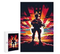 Rompecabezas para Adolescentes 1000 PCS Marine Corps Sunset Art Rompecabezas Juguetes Antiestrés Corte De Precisión Interacción Entre Padres E Hijos 1000 PCS
