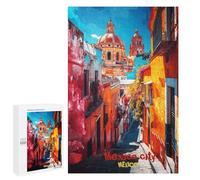 Rompecabezas para Adolescentes 1000 PCS Mexico City Art Rompecabezas para Adolescentes Juguetes Antiestrés Mejora La Memoria 1000 PCS