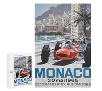Rompecabezas para Adolescentes 1000 PCS Monaco Grand Prix 1966 Rompecabezas para Adultos Juego De Ingenio Decoración del Hogar Regalos para Reducir El Estrés 1000 PCS
