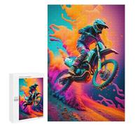 Rompecabezas para Adolescentes 1000 PCS Motocross Rompecabezas para Adultos Juego De Ingenio Decoración del Hogar Regalos para Reducir El Estrés 1000 PCS