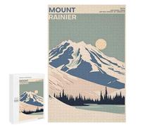 Rompecabezas para Adolescentes 1000 PCS Mount Rainier National Par Rompecabezas para Adultos Juego De Ingenio Alivia El Estrés Regalos Y Actividades Únicas para Cumpleaños 1000 PCS