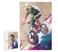 Rompecabezas para Adolescentes 1000 PCS Mountain Biker Sport Art Rompecabezas para Adultos Juegos Relajantes Desafío Difícil Desafío Educativo 1000 PCS