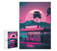Rompecabezas para Adolescentes 1000 PCS Neon Desert Diner Rompecabezas para Adultos Juego Práctico Que Mejora La Memoria Actividades Divertidas En Casa 1000 PCS