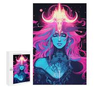 Rompecabezas para Adolescentes 1000 PCS Neon Fantasy Portrait Rompecabezas Juguetes Antiestrés Decoración Diversión En Casa Actividades, 1000 PCS