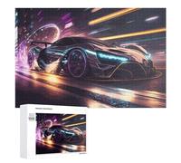 Rompecabezas para Adolescentes 1000 PCS Neon Future Racing Car Rompecabezas para Adultos Juego Práctico Que Mejora La Memoria Actividades Divertidas En Casa 1000 PCS