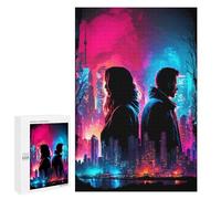 Rompecabezas para Adolescentes 1000 PCS Neon Nightscape Romance Rompecabezas para Adultos Juegos Relajantes Desafío Difícil Desafío Educativo 1000 PCS