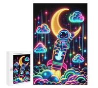 Rompecabezas para Adolescentes 1000 PCS Neon Space Rompecabezas para Adultos Juego De Ingenio Decoración del Hogar Regalos para Reducir El Estrés 1000 PCS