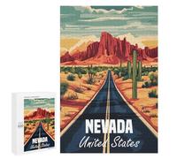Rompecabezas para Adolescentes 1000 PCS Nevada Desert Road Rompecabezas para Adultos Juego Práctico Carrera De Velocidad Manual Desafío Educativo 1000 PCS