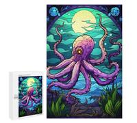 Rompecabezas para Adolescentes 1000 PCS Octopus Magic The Sea Rompecabezas Juguetes Antiestrés Corte De Precisión Interacción Entre Padres E Hijos 1000 PCS