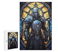 Rompecabezas para Adolescentes 1000 PCS Paladin Stained Glass Rompecabezas para Adolescentes Juegos Relajantes Regalos para Mujeres Actividades Divertidas En Casa 1000 PCS