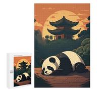 Rompecabezas para Adolescentes 1000 PCS Panda Bamboo Japan Rompecabezas para Adultos Juegos Relajantes Pero Divertidos Y Humorísticos 1000 PCS