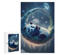 Rompecabezas para Adolescentes 1000 PCS Panda Dreams in Moonlit Garden Rompecabezas para Adultos Juguetes De Bricolaje Desafío Difícil Cumpleaños 1000 PCS