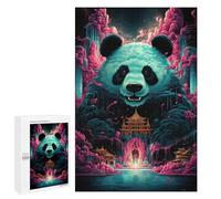 Rompecabezas para Adolescentes 1000 PCS Panda Fantasy Landscape Rompecabezas para Adultos Juego Familiar Regalo De Cumpleaños Interacción Entre Padres E Hijos 1000 PCS
