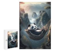 Rompecabezas para Adolescentes 1000 PCS Panda in Hammock Rompecabezas para Adultos Juego De Ingenio Decoración del Hogar Regalos para Reducir El Estrés 1000 PCS
