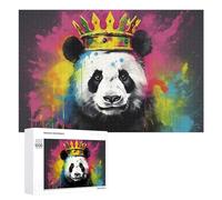 Rompecabezas para Adolescentes 1000 PCS Panda King Colorful Majesty -1 Rompecabezas para Adultos Juegos Relajantes Corte De Precisión Juego Desafiante Regalos 1000 PCS