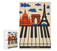 Rompecabezas para Adolescentes 1000 PCS Paris Jazz Poster Juego De Rompecabezas Familiar Decoración Perfecta Cumpleaños Y Navidad 1000 PCS