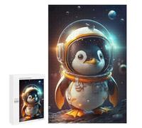 Rompecabezas para Adolescentes 1000 PCS Penguin Astronaut in Space Rompecabezas para Adolescentes Juguetes Antiestrés Mejora La Memoria 1000 PCS