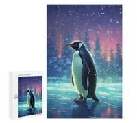Rompecabezas para Adolescentes 1000 PCS Penguin in Snowy Forest Rompecabezas para Adultos Juguetes Antiestrés para La Diversión Familiar Interacción Entre Padres E Hijos 1000 PCS