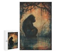 Rompecabezas para Adolescentes 1000 PCS Pensive Gorilla Rompecabezas para Adultos Juego Práctico Decoración De Pared Cumpleaños Y Navidad 1000 PCS