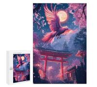 Rompecabezas para Adolescentes 1000 PCS Phoenix in Cherry Blossom Night Rompecabezas para Adolescentes Juegos Relajantes Regalos para Mujeres Actividades Divertidas En Casa 1000 PCS