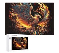 Rompecabezas para Adolescentes 1000 PCS Phoenix Rising A Fiery Fantasy Artwork Rompecabezas para Adultos Juguetes De Bricolaje Desafío Difícil Cumpleaños 1000 PCS