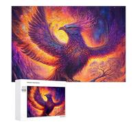 Rompecabezas para Adolescentes 1000 PCS Phoenix Rising Mythical Artwork Rompecabezas para Adultos Juegos Familiares Análisis Y Lógica Actividades Divertidas En Casa 1000 PCS