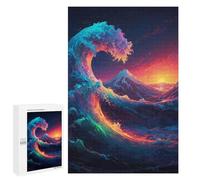 Rompecabezas para Adolescentes 1000 PCS Prismatic Surf Big Wave Rompecabezas para Adultos Juegos Relajantes Desafío Difícil Desafío Educativo 1000 PCS