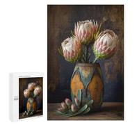 Rompecabezas para Adolescentes 1000 PCS Protea Bouquet in A Jar Rompecabezas Juegos Relajantes Decoración del Hogar Regalos Y Cumpleaños Únicos 1000 PCS