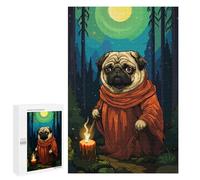 Rompecabezas para Adolescentes 1000 PCS Pug Wizard Retro Pixel Art Rompecabezas para Adolescentes Juguetes Antiestrés Mejora La Memoria 1000 PCS