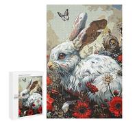 Rompecabezas para Adolescentes 1000 PCS Rabbit Garden Rompecabezas para Adultos Juego Familiar Decoración Desafiante De Completar 1000 PCS