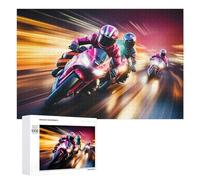 Rompecabezas para Adolescentes 1000 PCS Racing Motorcycle Speed -2 Rompecabezas para Adultos Juegos De Relajación Ensamblaje De Patrones Interacción Entre Padres E Hijos 1000 PCS