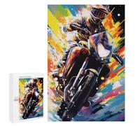Rompecabezas para Adolescentes 1000 PCS Racing Spirit Motorcycle Speed Artwork Rompecabezas para Adultos Juegos Familiares Análisis Y Lógica Actividades Divertidas En Casa 1000 PCS