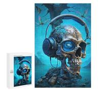 Rompecabezas para Adolescentes 1000 PCS RAD Nightshade Music Skull Rompecabezas para Adultos Juguetes Antiestrés para La Diversión Familiar Interacción Entre Padres E Hijos 1000 PCS