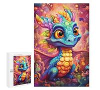 Rompecabezas para Adolescentes 1000 PCS Rainbow Dragon Fantasy Art Rompecabezas para Adultos Juegos Familiares Análisis Y Lógica Actividades Divertidas En Casa 1000 PCS