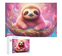 Rompecabezas para Adolescentes 1000 PCS Rainbow Sloth Paradise Rompecabezas para Adultos Juego Práctico Que Mejora La Memoria Actividades Divertidas En Casa 1000 PCS