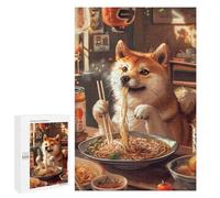 Rompecabezas para Adolescentes 1000 PCS Ramen Shiba Inu Rompecabezas para Adultos Juguetes Antiestrés Arte De Pared Interacción Entre Padres E Hijos 1000 PCS